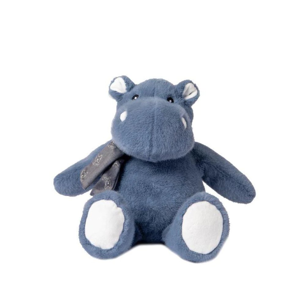 Nandog Pet Gear My BFF Collection Blue Hippo with Scarf Plush Dog Toy